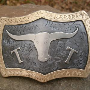Long Horn Trophey buckle